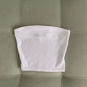 boohoo ribbed cropped tube top